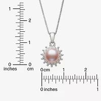 Womens Pink Cultured Freshwater Pearl Sterling Silver Sunburst 2-pc. Jewelry Set