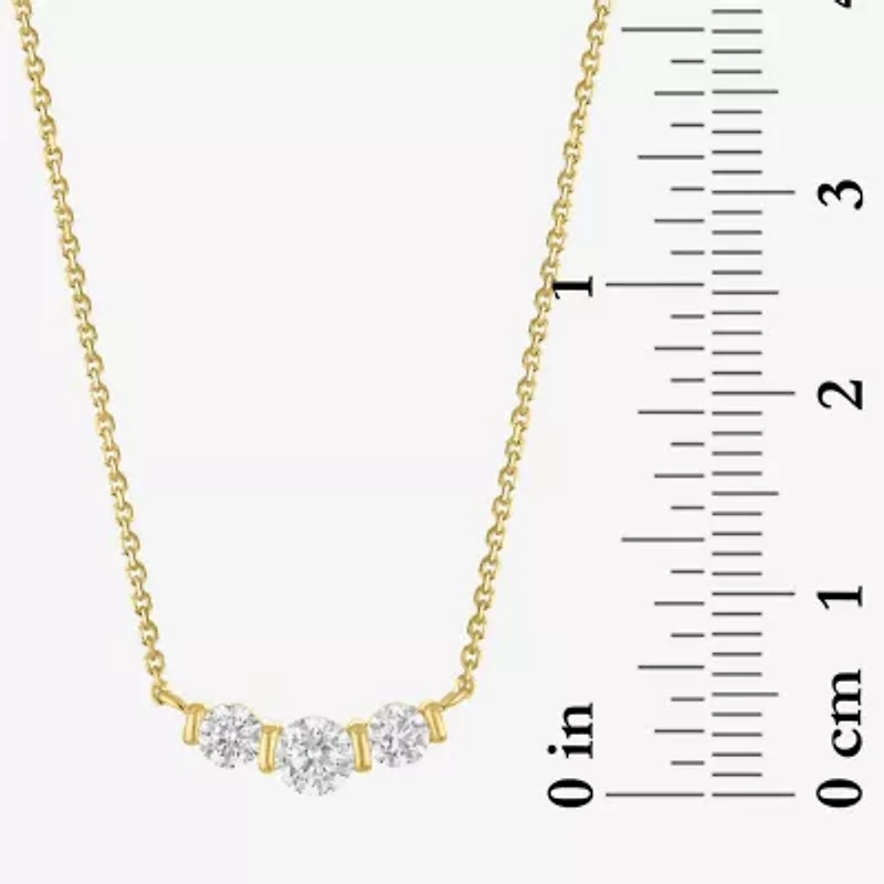 Diamond Addiction (G-H Womens 1/3 CT. T.W. Lab Grown White Diamond 10K Gold Curved 16 Inch Pendant Necklace