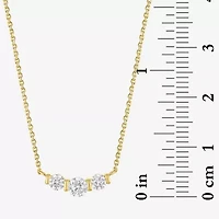 Diamond Addiction (G-H Womens 1/3 CT. T.W. Lab Grown White Diamond 10K Gold Curved 16 Inch Pendant Necklace