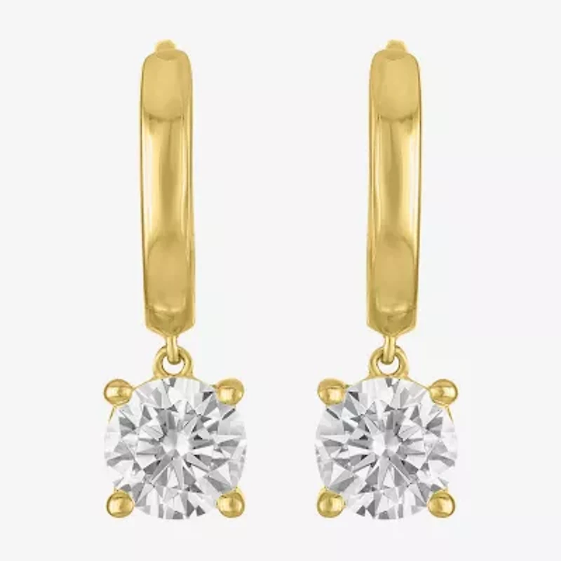(G-H,Si2-I1) Womens 1 CT. T.W. Lab Grown White Diamond 10K Gold Drop Earrings