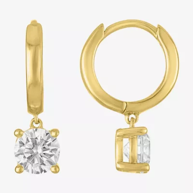 (G-H,Si2-I1) Womens 1 CT. T.W. Lab Grown White Diamond 10K Gold Drop Earrings