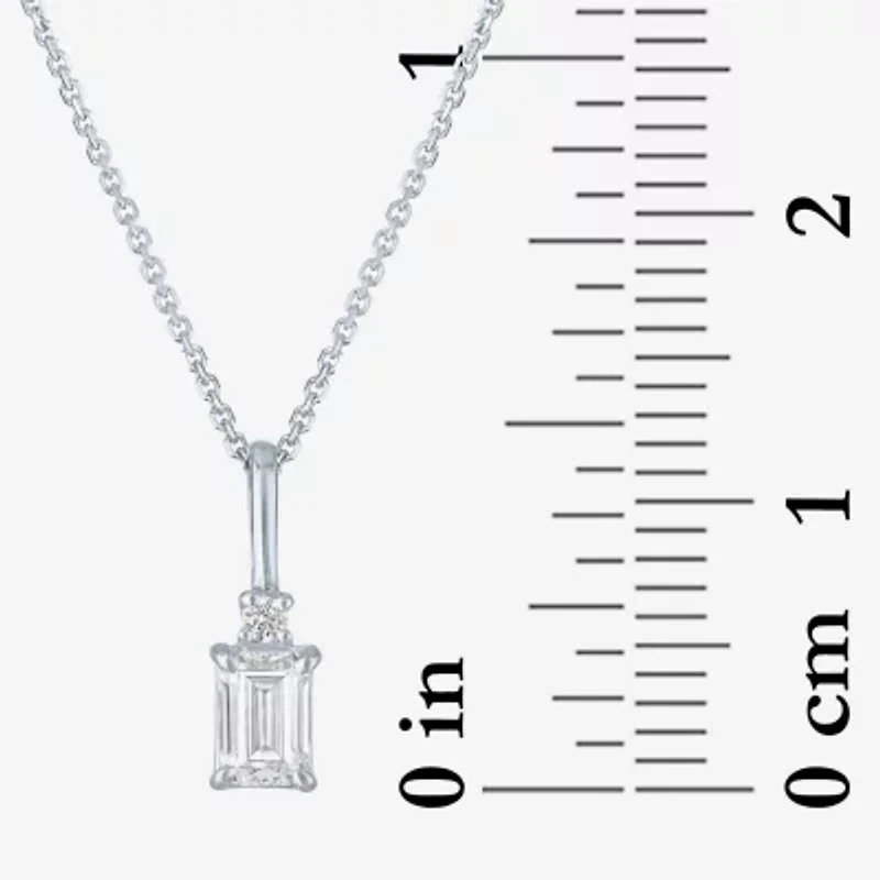 (Gh / Si2 I1) Womens 1/3 CT. T.W. Lab Grown White Diamond 10K Gold 16 Inch Pendant Necklace