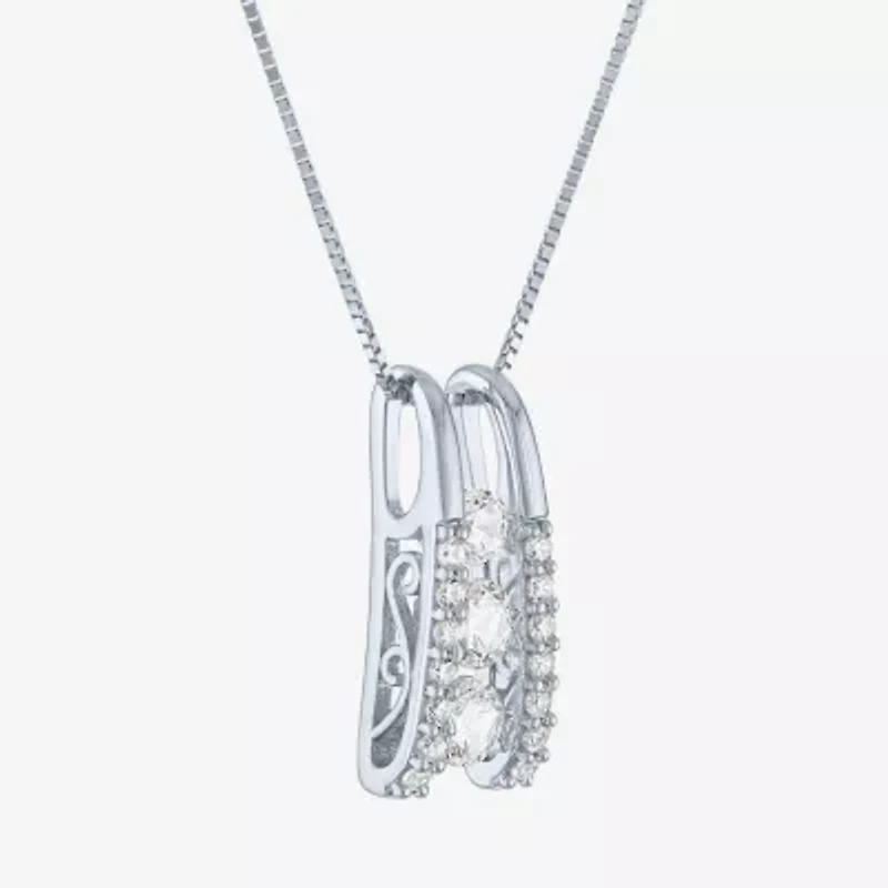 (G-H / Si2 - I1) Womens 1/3 CT. T.W. Lab Grown White Diamond 10K White Gold 16 Inch Pendant Necklace