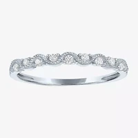 (G-H / Si2-I1)												 Womens 1/10 CT. T.W. Lab Grown White Diamond 10K Gold Wedding Band