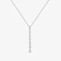 Diamonart Marilyn Monroe Womens White Cubic Zirconia Sterling Silver 18 Inch Pendant Necklace
