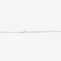 Diamonart Marilyn Monroe Womens Pink Cubic Zirconia Sterling Silver Bow 18 Inch Pendant Necklace