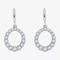 Diamonart Marilyn Monroe Womens Cubic Zirconia Sterling Silver Circle Round Drop Earrings