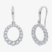 Diamonart Marilyn Monroe Womens Cubic Zirconia Sterling Silver Circle Round Drop Earrings