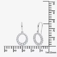 Diamonart Marilyn Monroe Womens Cubic Zirconia Sterling Silver Circle Round Drop Earrings