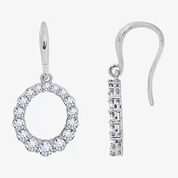 Diamonart Marilyn Monroe Womens Cubic Zirconia Sterling Silver Circle Round Drop Earrings