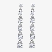Diamonart Marilyn Monroe Womens Cubic Zirconia Sterling Silver Round Drop Earrings