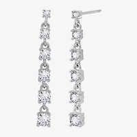 Diamonart Marilyn Monroe Womens Cubic Zirconia Sterling Silver Round Drop Earrings