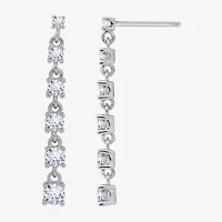 Diamonart Marilyn Monroe Womens Cubic Zirconia Sterling Silver Round Drop Earrings