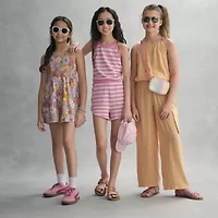 Thereabouts Cargo Little & Big Kid Girls Wide Leg Regular Fit Pull-On Pant