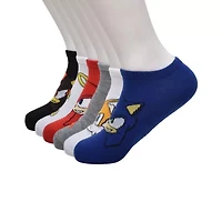 Little & Big Kid Boys 6 Pair Sonic the Hedgehog No Show Socks