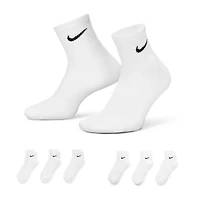 Nike Everyday Cushioned Unisex Adult Multi-Pack Pair Quarter Ankle Socks