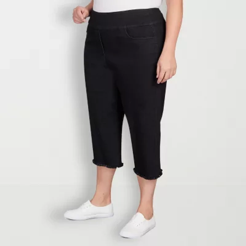 Alfred Dunner Classics Womens Straight Plus Capri Pant