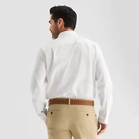 St. John's Bay Poplin Mens Long Sleeve Classic Fit Button-Down Shirt