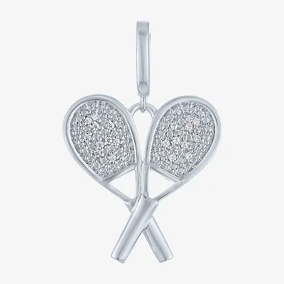 Charmed by Diamond Addiction (Si2-I1 /G-H) Womens Diamond Accent Lab Grown White Diamond Accent 14K Gold Over Silver Pendant