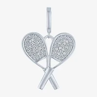 Charmed by Diamond Addiction (Si2-I1 /G-H) Womens Diamond Accent Lab Grown White Diamond Accent 14K Gold Over Silver Pendant