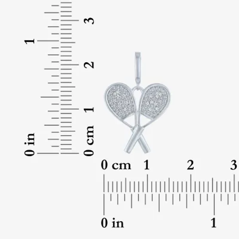 Charmed by Diamond Addiction (Si2-I1 /G-H) Womens Diamond Accent Lab Grown White Diamond Accent 14K Gold Over Silver Pendant