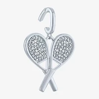 Charmed by Diamond Addiction (Si2-I1 /G-H) Womens Diamond Accent Lab Grown White Diamond Accent 14K Gold Over Silver Pendant