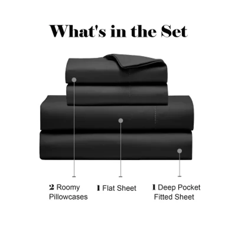 SUPERIOR® Pandora Smooth Sateen Weave 600tc Sheet Set