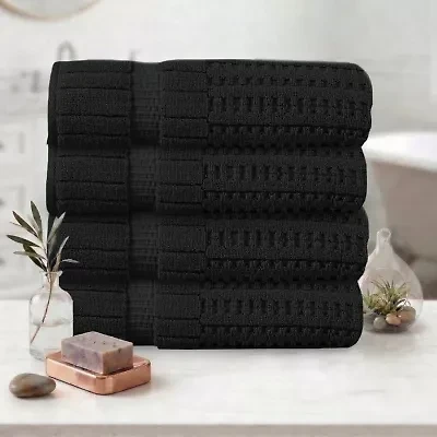 Home Weavers Inc Willow Collection 100% Cotton Zero Twist -pc. Quick Dry Bath Towel Set