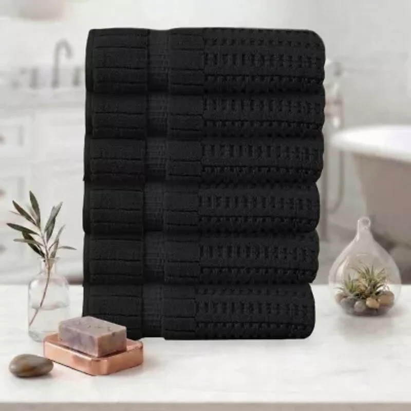 Home Weavers Inc Willow Collection 100% Cotton Zero Twist -pc. Quick Dry Bath Towel Set