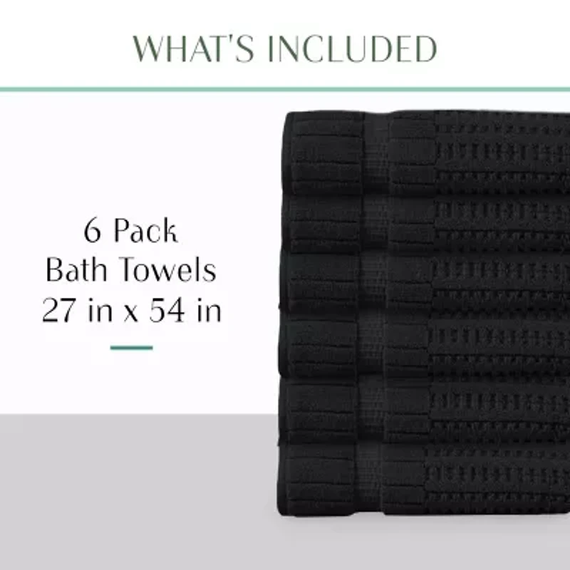 Home Weavers Inc Willow Collection 100% Cotton Zero Twist -pc. Quick Dry Bath Towel Set