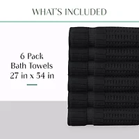 Home Weavers Inc Willow Collection 100% Cotton Zero Twist -pc. Quick Dry Bath Towel Set