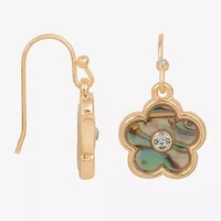 Bijoux Bar Womens Flower Drop Earrings