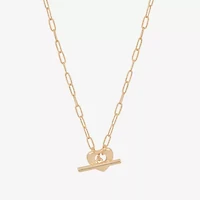 Bijoux Bar Womens Heart 16 Inch Pendant Necklace
