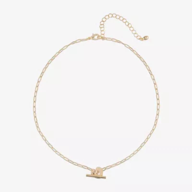 Bijoux Bar Womens Heart 16 Inch Pendant Necklace