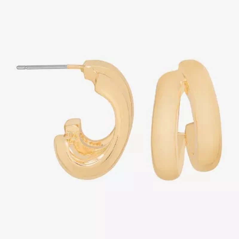 Bijoux Bar Womens 19.4mm Round Hoop Earrings