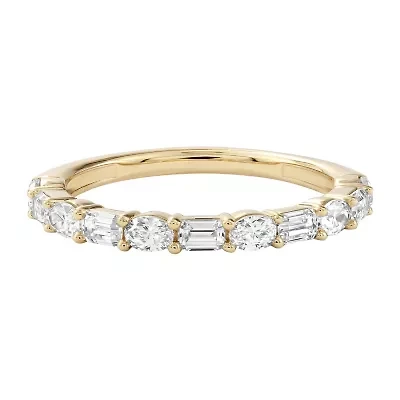 F / Si2) Womens 1 CT. T.W. Lab Grown White Diamond 10K Gold Wedding Band