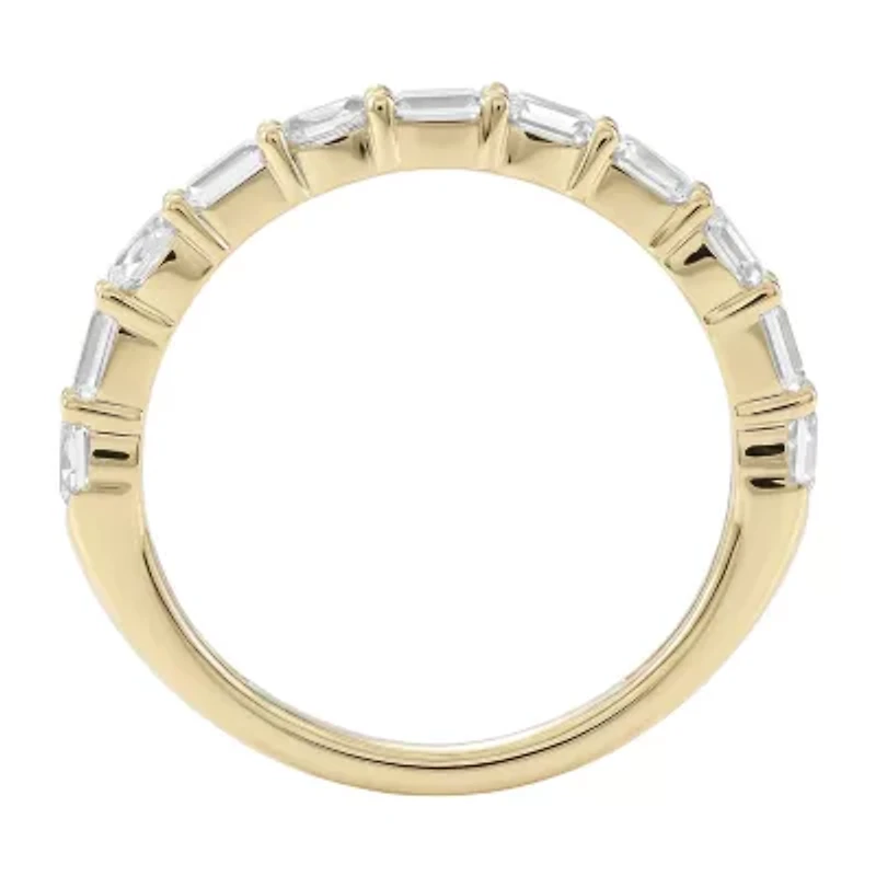 F / Si2) Womens 1 CT. T.W. Lab Grown White Diamond 10K Gold Wedding Band