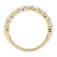 F / Si2) Womens 1 CT. T.W. Lab Grown White Diamond 10K Gold Wedding Band