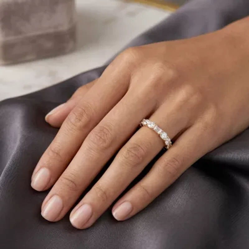 F / Si2) Womens 1 CT. T.W. Lab Grown White Diamond 10K Gold Wedding Band
