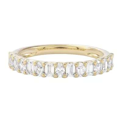 F / Si2) Womens 1 CT. T.W. Lab Grown White Diamond 10K Gold Wedding Band