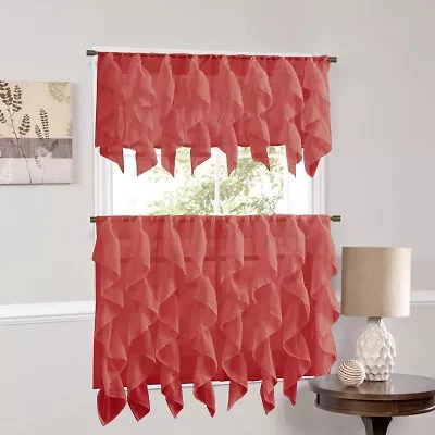 Sweet Home Collection Sheer 3-pc. Rod Pocket Curtains & Drapes Window Set