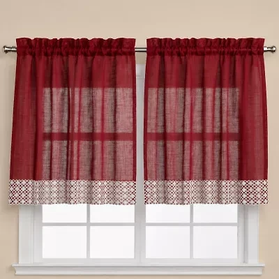 Sweet Home Collection Salem 2-pc. Rod Pocket Window Tier