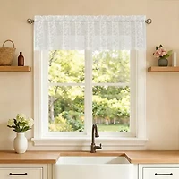 Sweet Home Collection Priscilla Rod Pocket Scallop Valance