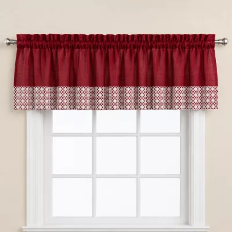 Sweet Home Collection Salem Rod Pocket Tailored Valance