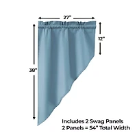 Sweet Home Collection Ripcord Rod Pocket Swag Valance