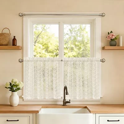 Sweet Home Collection Priscilla 2-pc. Rod Pocket Window Tier