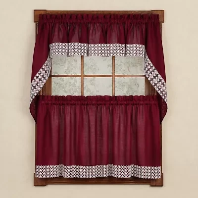 Sweet Home Collection Salem 5-pc. Rod Pocket Kitchen Curtains & Drapes Window Set
