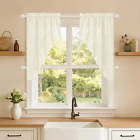 Sweet Home Collection Hopewell Rod Pocket Swag Valance