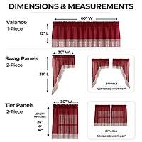 Sweet Home Collection Salem Rod Pocket Tailored Valance