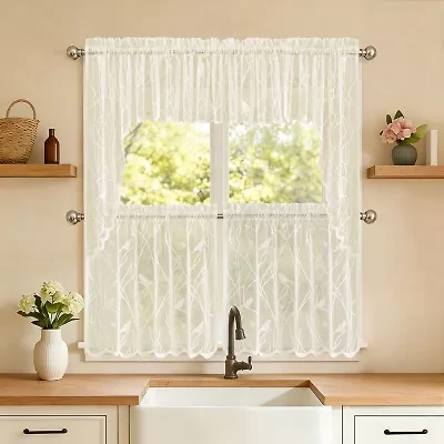 Sweet Home Collection Songbird 2-pc. Rod Pocket Window Tier